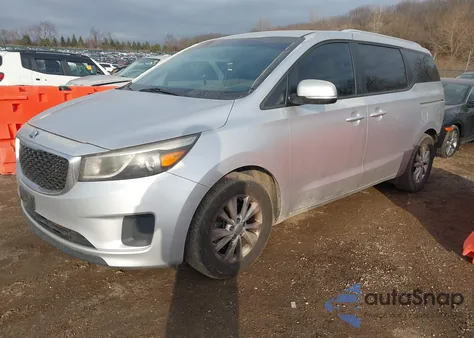 2015 Kia Sedona Lx z USA, uszkodzony, nr VIN KNDMB5C19F6025448